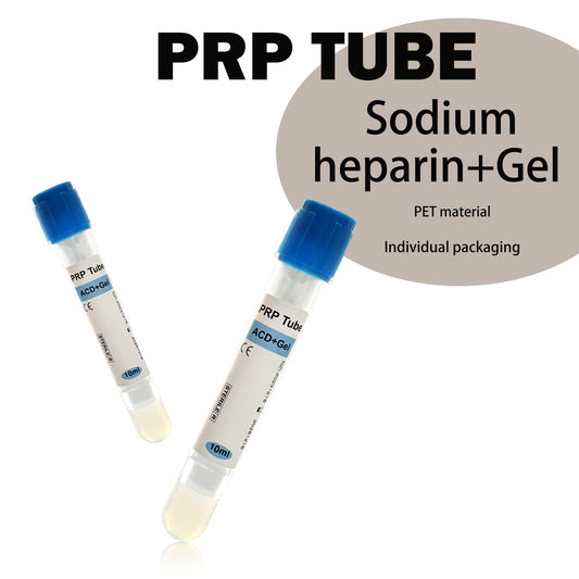PRP Tube Sodium Heparin+Gel 8-10ml - Sterile PET Collection Tubes