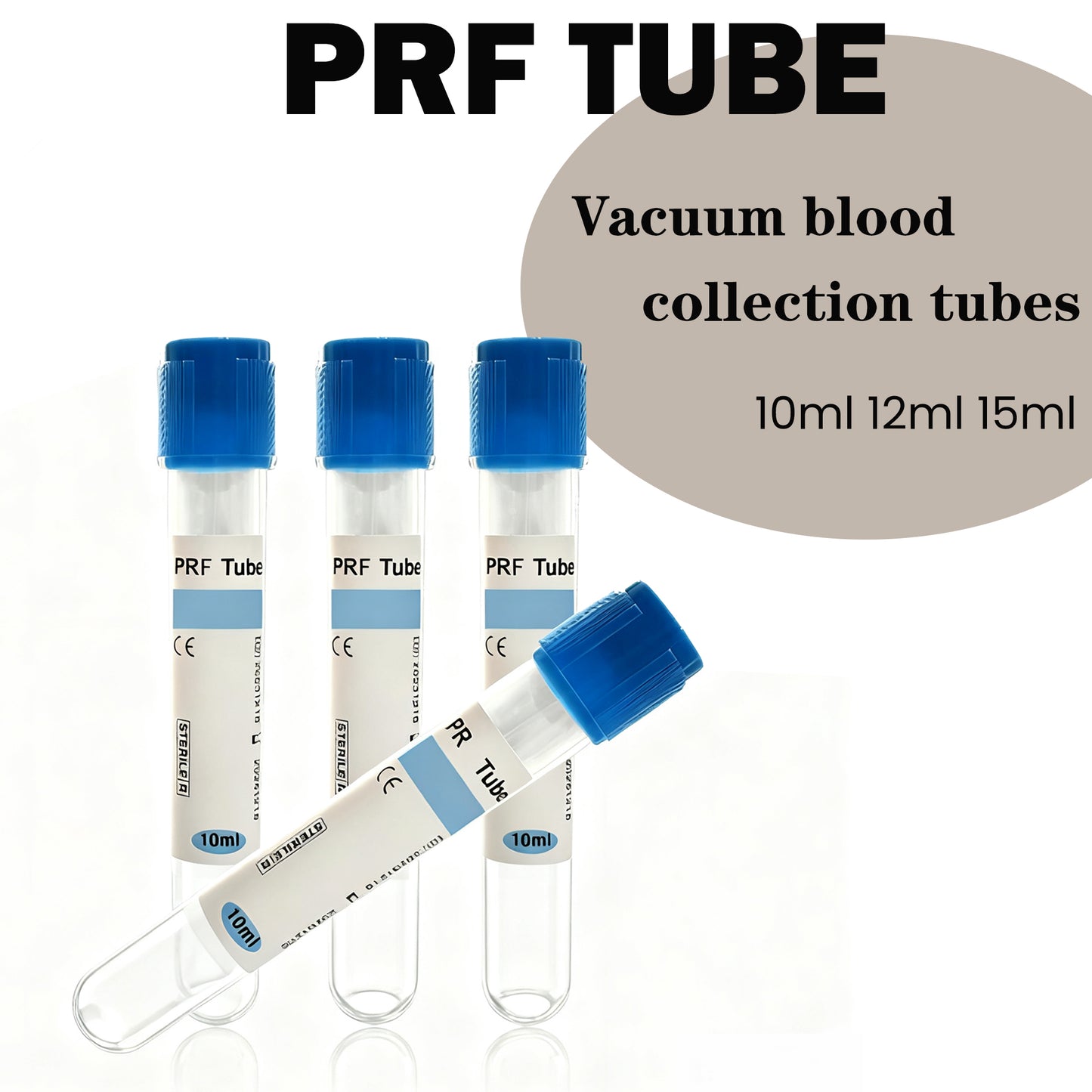 PRF Tube PET Material 10ml/12ml/15ml Platelet Rich Fibrin Collection Tubes